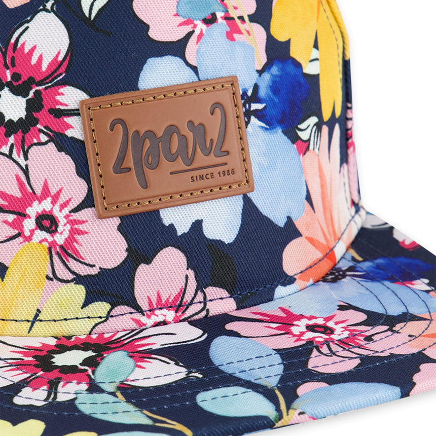 Casquette Fleurs 6-24mois-Deux par Deux-2X2-G30VGC-049A-CLÉMENT
