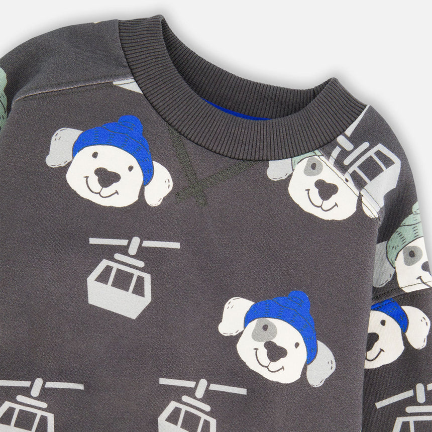 Gilet Ouaté Chien Ski 3-6ans-Deux par Deux-2X2-H20T31-060-CLÉMENT