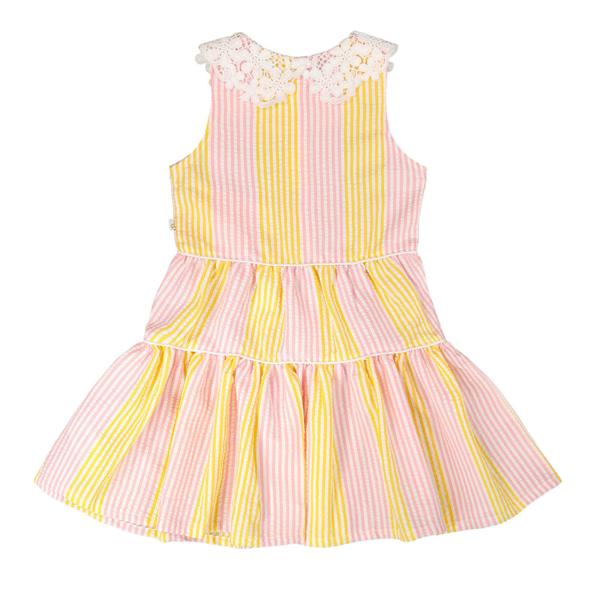 Robe Rayé Marguerites 7-10ans-Deux par Deux-2X2-H30I85-137C-CLÉMENT