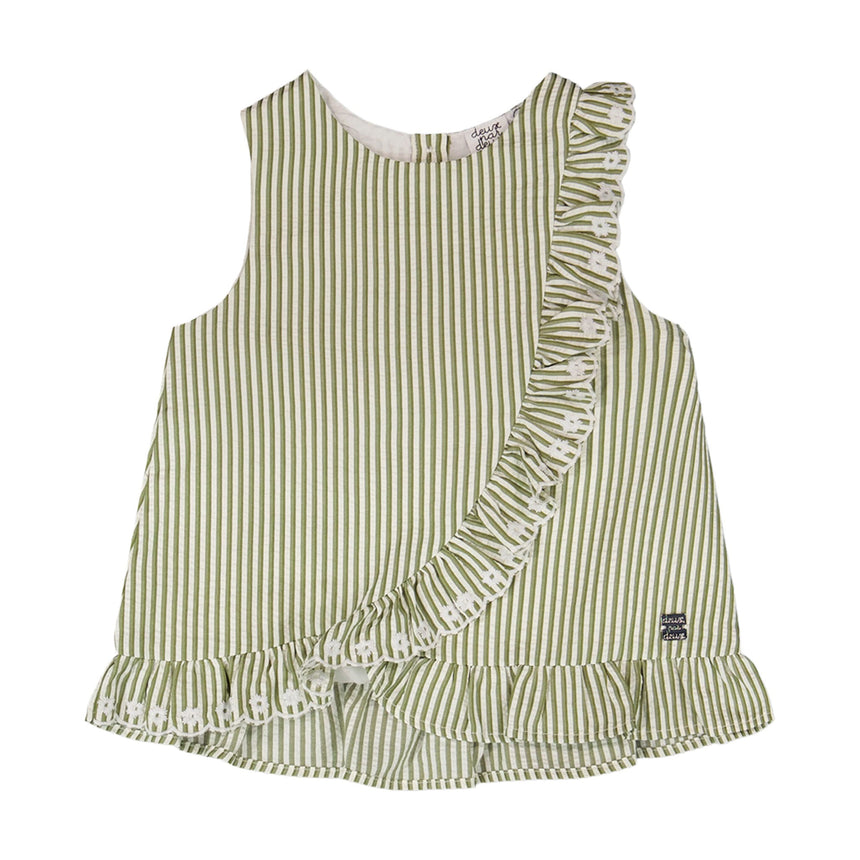Camisole Sous Mon Chapeau 7-10ans-Deux par Deux-Sauge-7-2X2-H30K15-127C-CLÉMENT