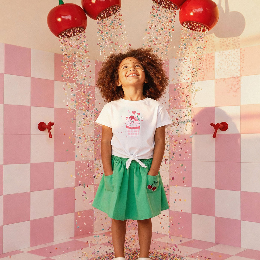T-shirt Cupcake Cerise 7-10ans-Deux par Deux-2X2-H30L70-100C-CLÉMENT