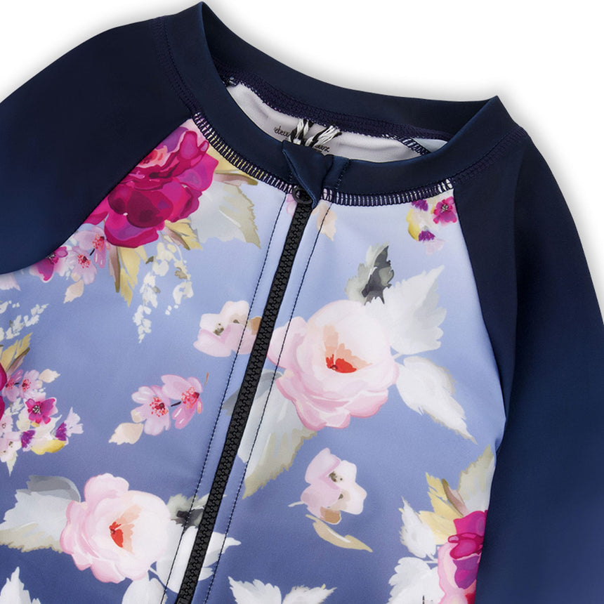 Maillot UV Roses 2-6ans-Deux par Deux-2X2-H30OG20-144B-CLÉMENT