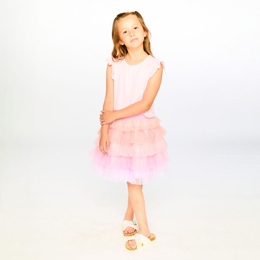 Robe Tulle Rose 7-10ans-Deux par Deux-2X2-H30Q90-6060C-CLÉMENT