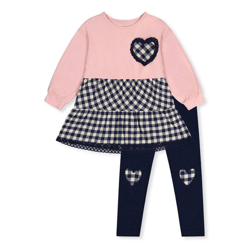 Tunique Coeur Douillet 12-24mois-Deux par Deux-Rose-12 m-2X2-J20F10B-622A-CLÉMENT