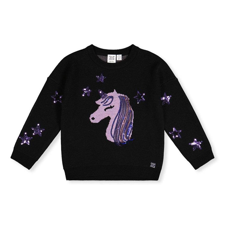 Pull Licorne 3-6ans-Deux par Deux-Noir-3-2X2-J20LT34-999B-CLÉMENT