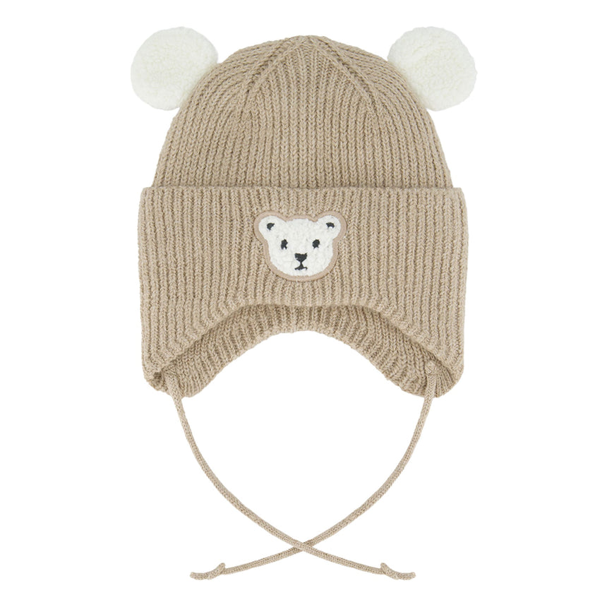 Tuque Tricot Ours 3-36mois-Deux par Deux-Taupe-3-6 m-2X3-J10ZA03-1870-CLÉMENT