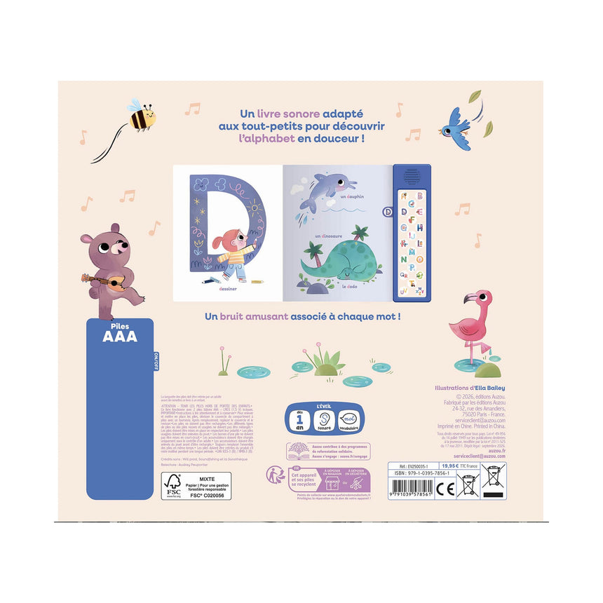 Mon premier abécédaire sonore - 20 touches-Auzou-AUZ-791039578561-CLÉMENT