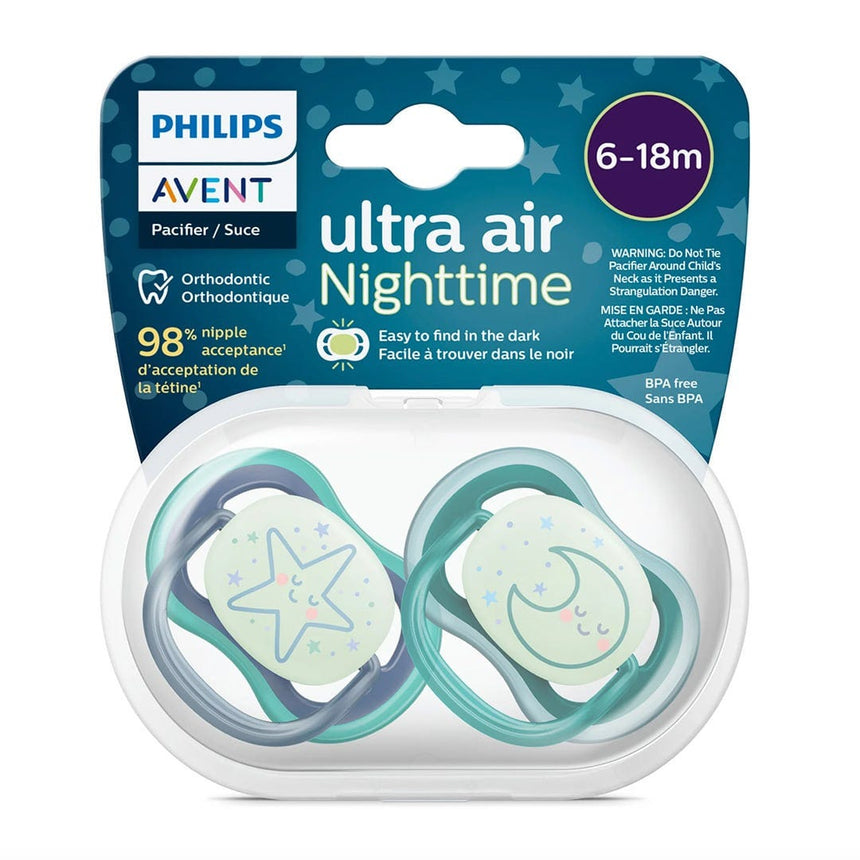 Suce Ultra Air Nighttime 6-18 mois Étoile Endormie / Lune (2)-Philips Avent-AVE-PASCF37613-CLÉMENT