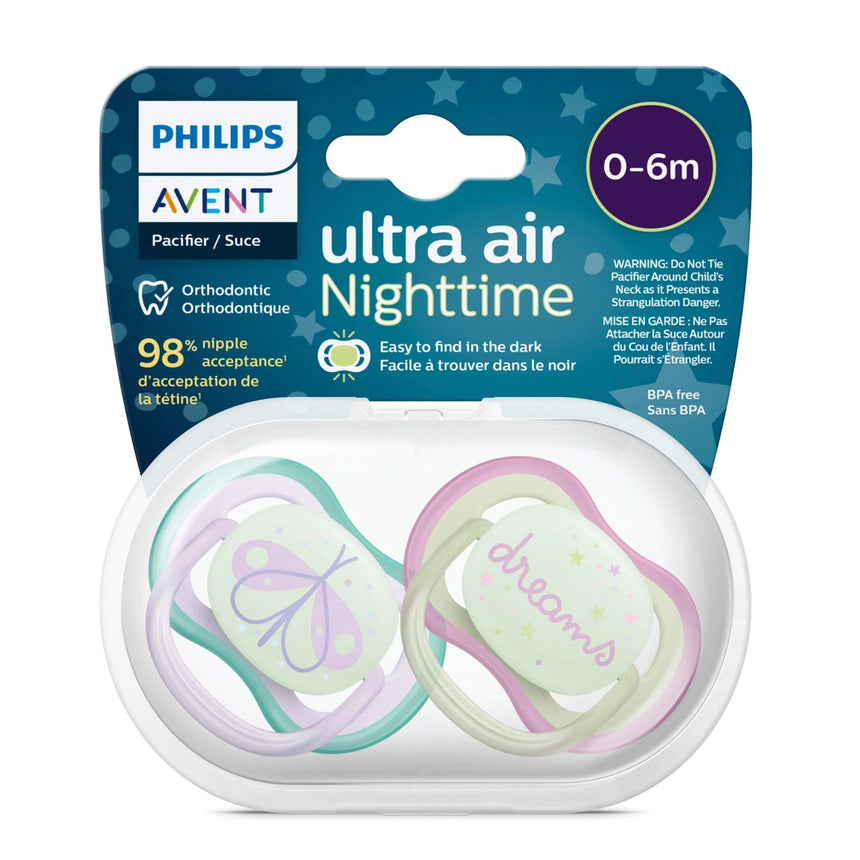 Suce Ultra Air Nighttime 0-6 mois Libellule Lilas / Rêves (2)-Philips Avent-AVE-PASCF37619-CLÉMENT