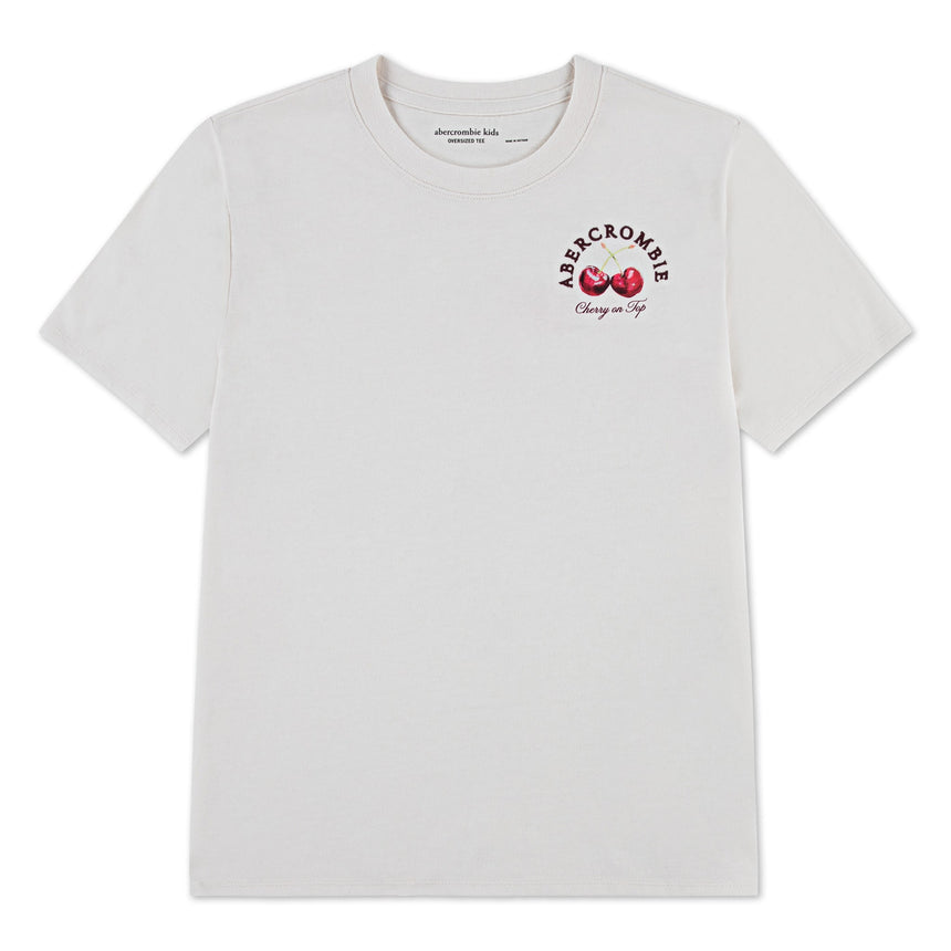 T-shirt Cherry 5-18ans-Abercrombie Kids-Blanc-7-8-A&F-43AN33-W7M-CLÉMENT