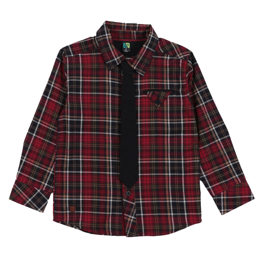 Chemise Carreaux Chic 2-12ans-Nano-Rouge-2-BOS-F2525-05-CLÉMENT
