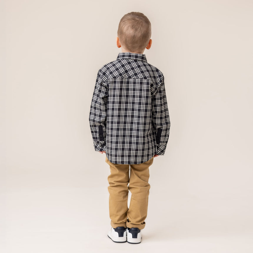 Chemise Carreaux Noir Chic 2-12ans-Nano-BOS-F2525-07-CLÉMENT