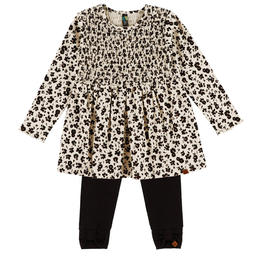 Ensemble Tunique Imprimé Prairies 6-24mois-Nano-Ivoire-6 m-BOS-F2652-05-CLÉMENT