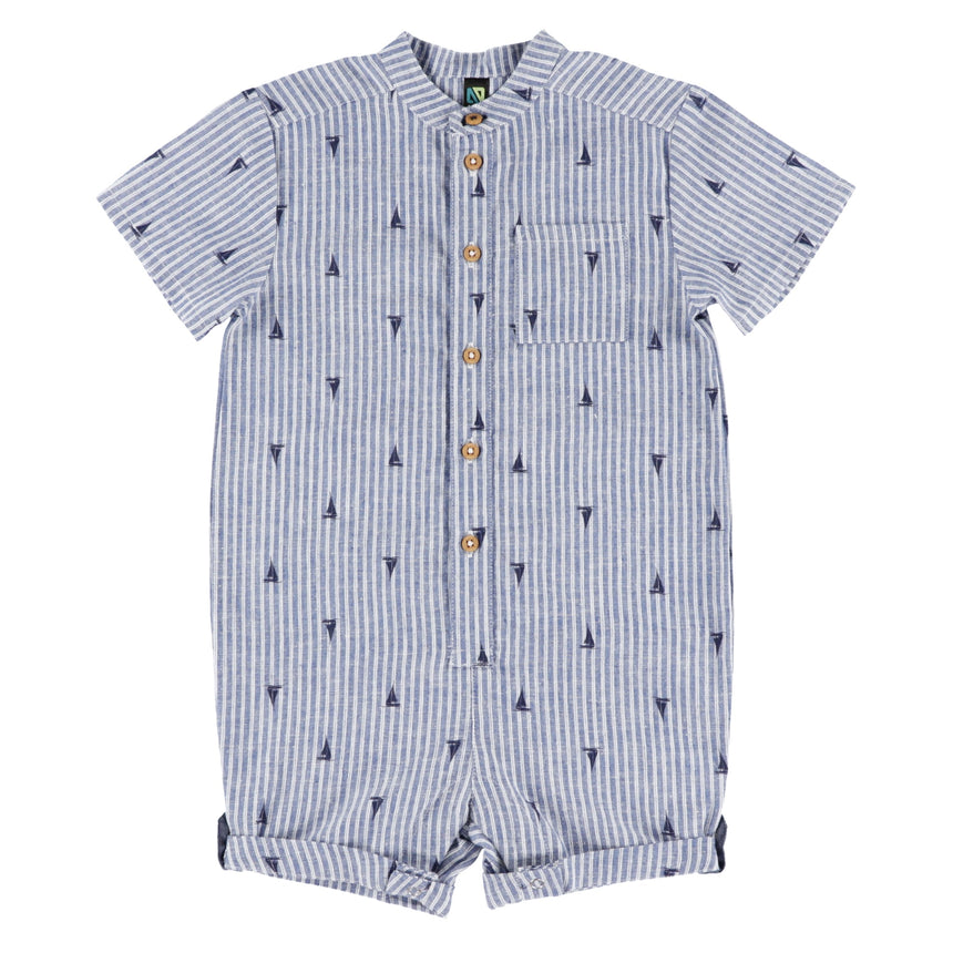 Barboteuse Rayée Océan 6-24mois-Nano-Bleu-3 m-BOS-S2651-03-CLÉMENT
