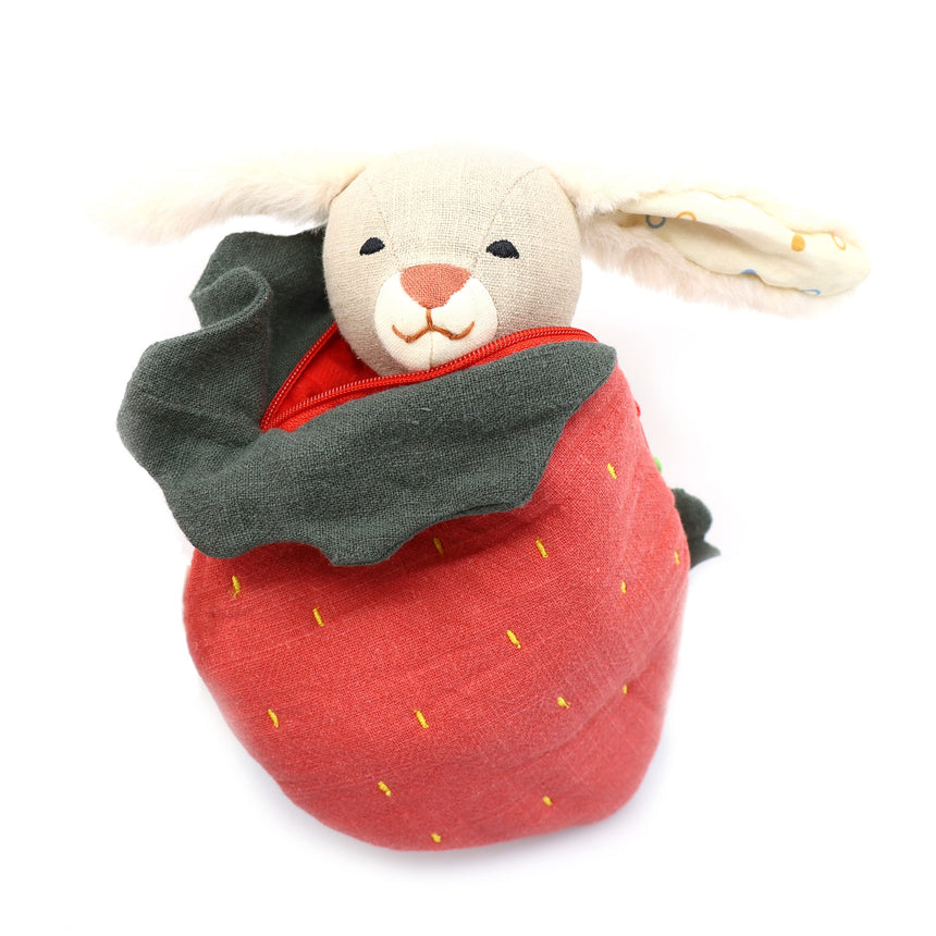 Peluche Lapin Fraise Mousseline-Bebe Confort-CA3-23011-CLÉMENT