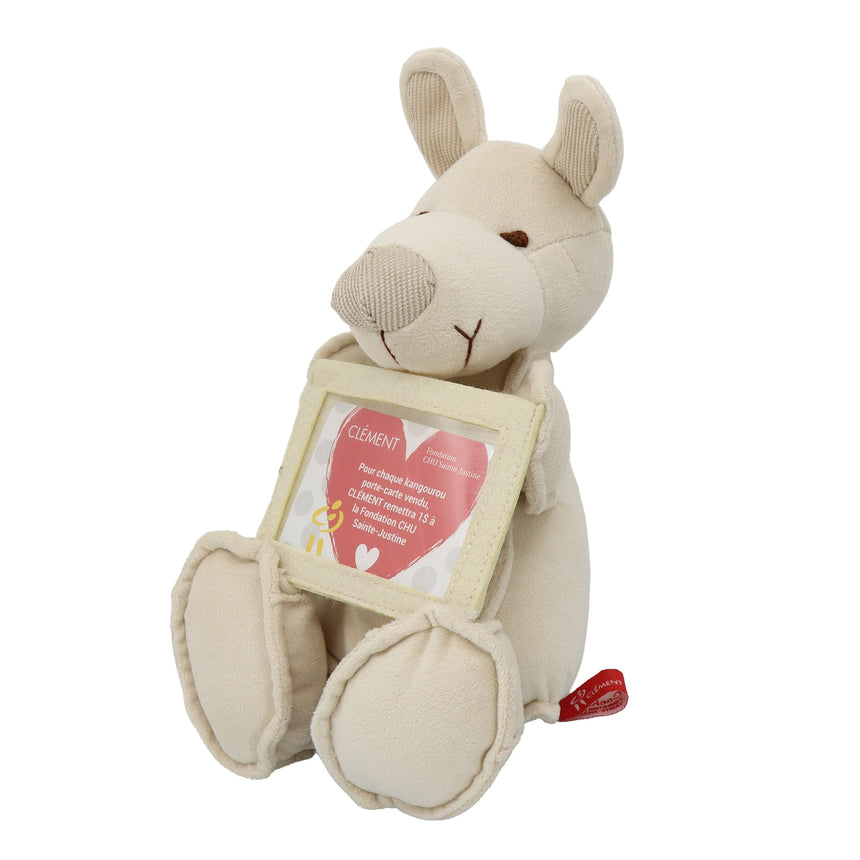 Peluche Porte-carte Kangourou Cachou - Édition Spéciale Fondation CHU Ste-Justine-Bebe Confort-CA3-WY-CH-CLÉMENT