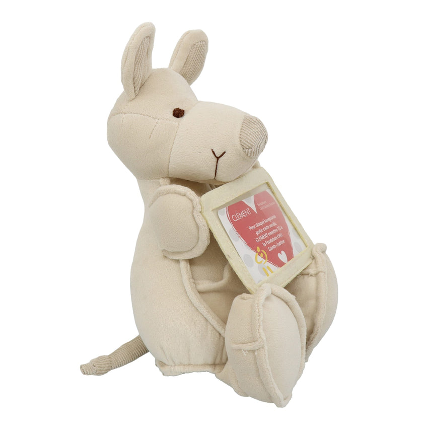 Peluche Porte-carte Kangourou Cachou - Édition Spéciale Fondation CHU Ste-Justine-Bebe Confort-CA3-WY-CH-CLÉMENT