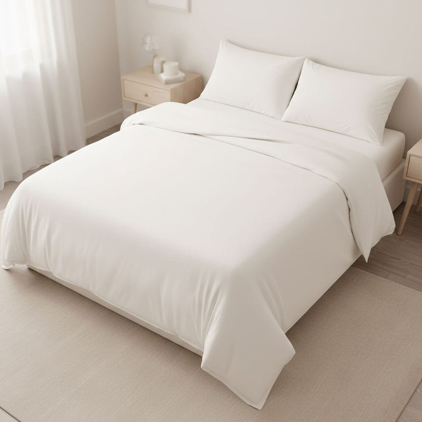Ensemble Draps Lit Double - Ivoire-Cathay Home-CAH-DBSS-COCOM-CLÉMENT