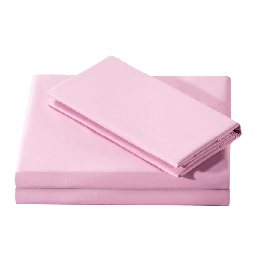 Ensemble Draps Lit Double - Rose-Cathay Home-CAH-DBSS-PINK-CLÉMENT