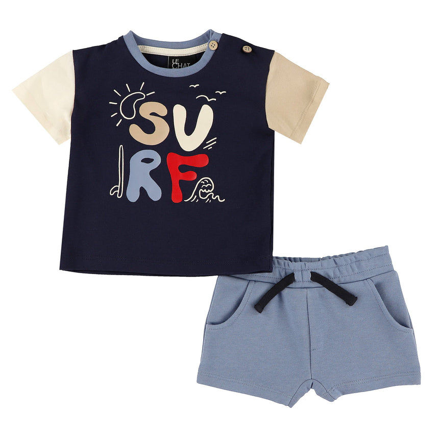 Ensemble Short Surf 3-24mois-Chat Botte-Bleu-3 m-CHI-1264458C-BLE-CLÉMENT