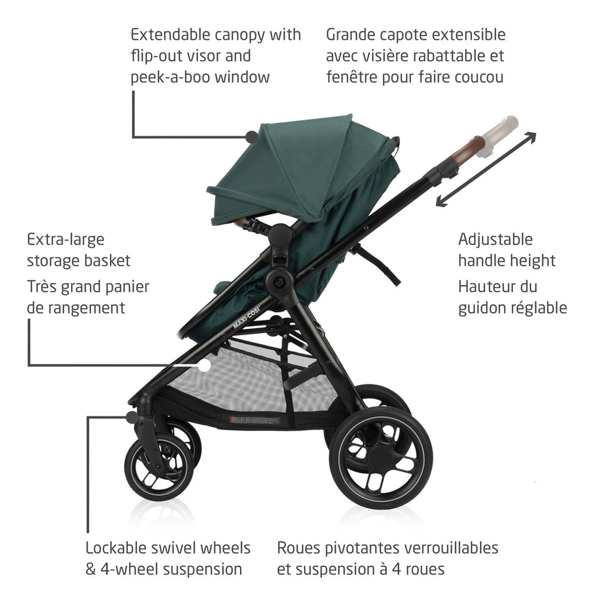 Système de Voyage Zelia Luxe 5 en 1 - Vert essentiel-Maxi-cosi-COS-01363CFNG-CLÉMENT