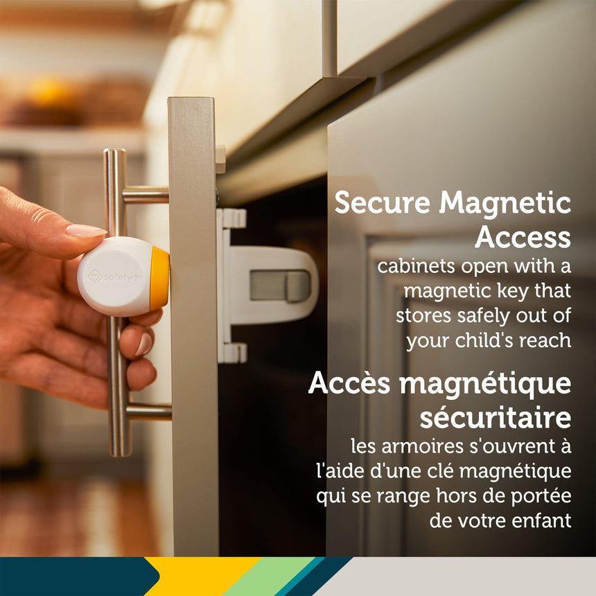 Ensemble Verrous Magnétiques 2 verrous et 1 clé-Safety 1st-COS-HS4030320-CLÉMENT