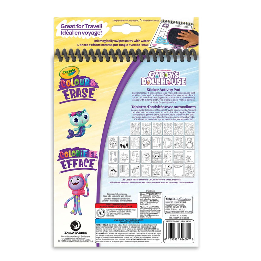 Cahier Colorie Et Efface - Gabby's Dollhouse-Crayola-CRL-80-6945-CLÉMENT