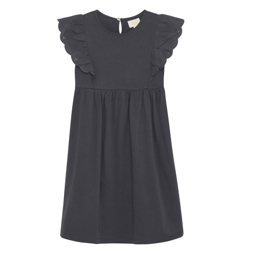 Robe Jersey Volant 2-14ans-Creamie-Charcoal-2-CRM-823114-1205-CLÉMENT