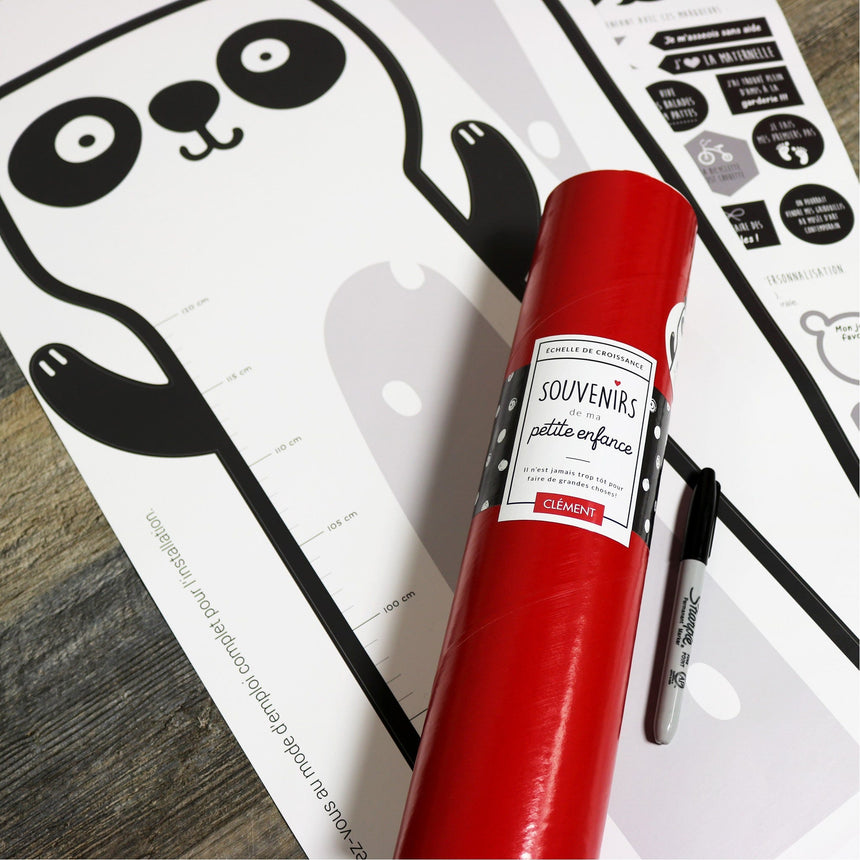 Échelle de Croissance - Panda Français-Clement - Impressions-DUM-ECH-PANDA-FR-CLÉMENT