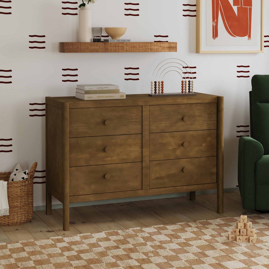Commode 6 Tiroirs Birdie - Noyer-DaVinci-DVI-M25126L-CLÉMENT