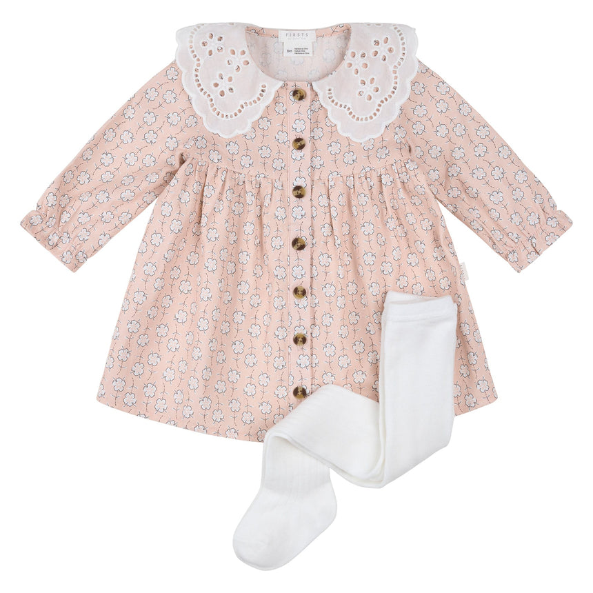 Robe Fleurs Patins 3-24mois-Firsts par Petit Lem-Rose-3 m-FIT-26FGW37E31-CLÉMENT