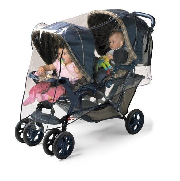 Plastique De Pluie Pour Système De Voyage Et Poussette Double-Jolly Jumper-FOR-302-CLÉMENT