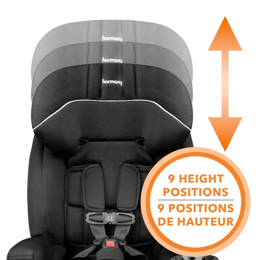 Defender 360 MAX SIP Siège Auto de Luxe Combinaison 3-en-1 - Noir-Harmony-HMY-0302039BLK-CLÉMENT