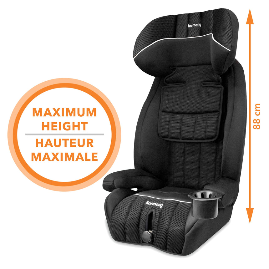 Defender 360 MAX SIP Siège Auto de Luxe Combinaison 3-en-1 - Noir-Harmony-HMY-0302039BLK-CLÉMENT