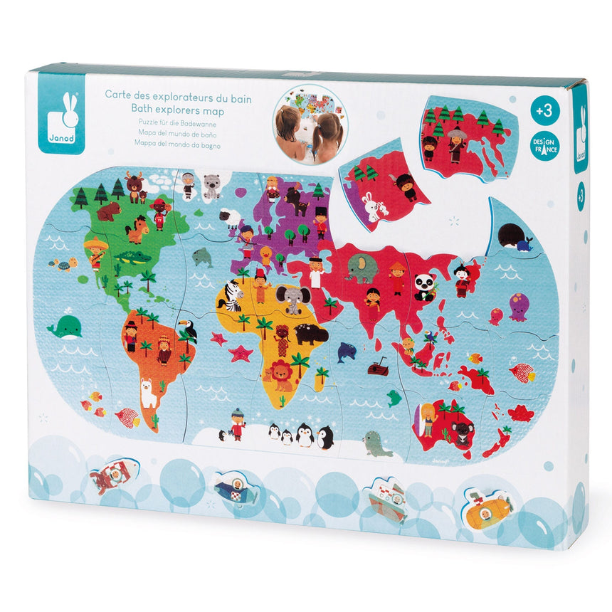 Jouet pour le Bain Carte du Monde-Janod-JAD-J04719-CLÉMENT