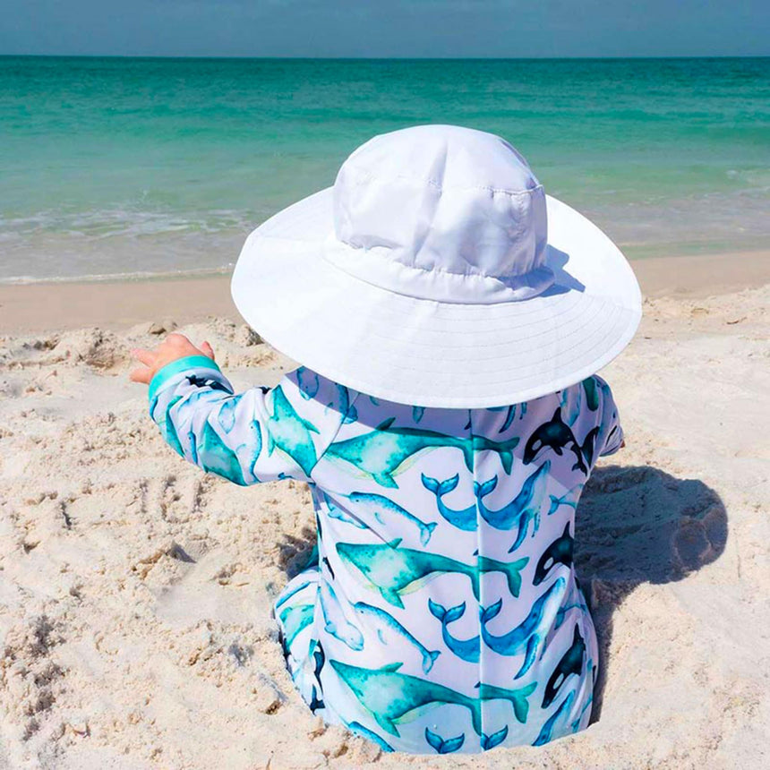 Chapeau UV Aqua-Dry 2-12ans-Jan n Jul-JAJ-HADO-WHT-2-CLÉMENT