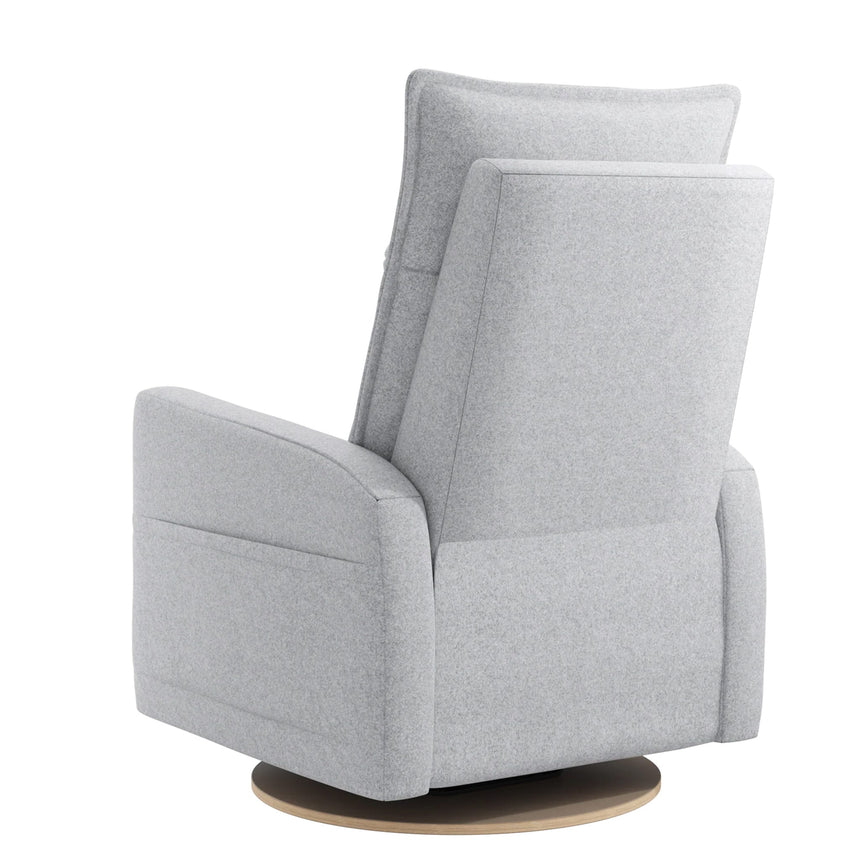 Fauteuil Berçant et Pivotant Arya - Arlo Heather Silver-Jaymar BB-JAM-522-ARLO-57-CLÉMENT