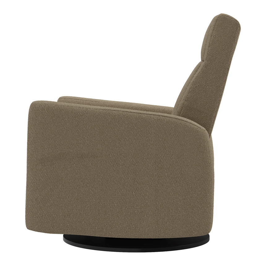 Grand Fauteuil Berçant et Pivotant Nelly avec Mécanisme Électrique - Tissu Anti-tache Tessa Mocha-Jaymar BB-JAM-525295-MO606-CLÉMENT