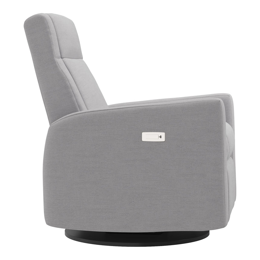 Grand Fauteuil Berçant et Pivotant Nelly avec Mécanisme Électrique - Como Dove Grey-Jaymar BB-JAM-525295COMO61-CLÉMENT