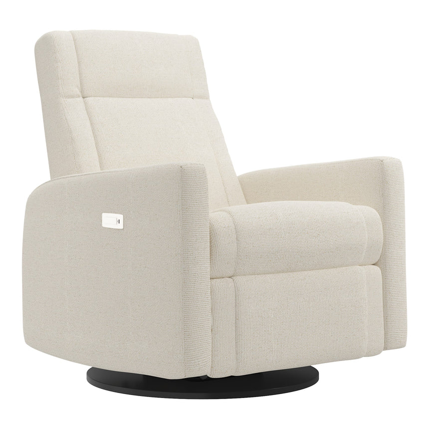 Grand Fauteuil Berçant et Pivotant Nelly avec Mécanisme Électrique - Henequen (Tissu anti-tache)-Jaymar BB-JAM-525295HENE01-CLÉMENT
