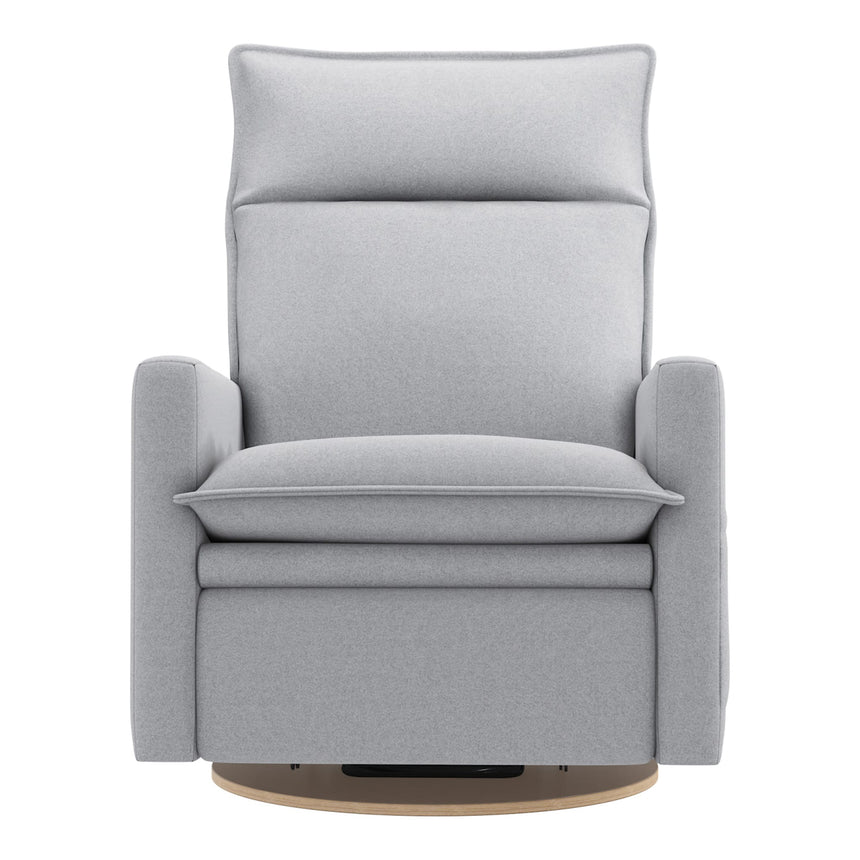 Grand Fauteuil Berçant et Pivotant Arya avec Mécanisme Électrique - Arlo Heather Silver-Jaymar BB-JAM-526295ARLO57-CLÉMENT