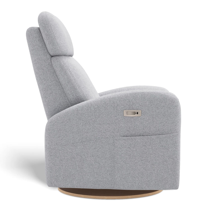 Fauteuil Berçant Inclinable Pivotant Hailey Arlo Heather Silver avec Mécanisme Électrique-Jaymar BB-JAM-527-ARLO-57-CLÉMENT