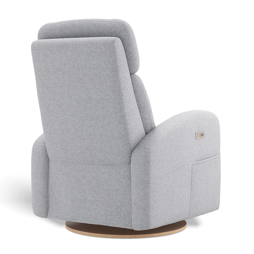 Fauteuil Berçant Inclinable Pivotant Hailey Arlo Heather Silver avec Mécanisme Électrique-Jaymar BB-JAM-527-ARLO-57-CLÉMENT