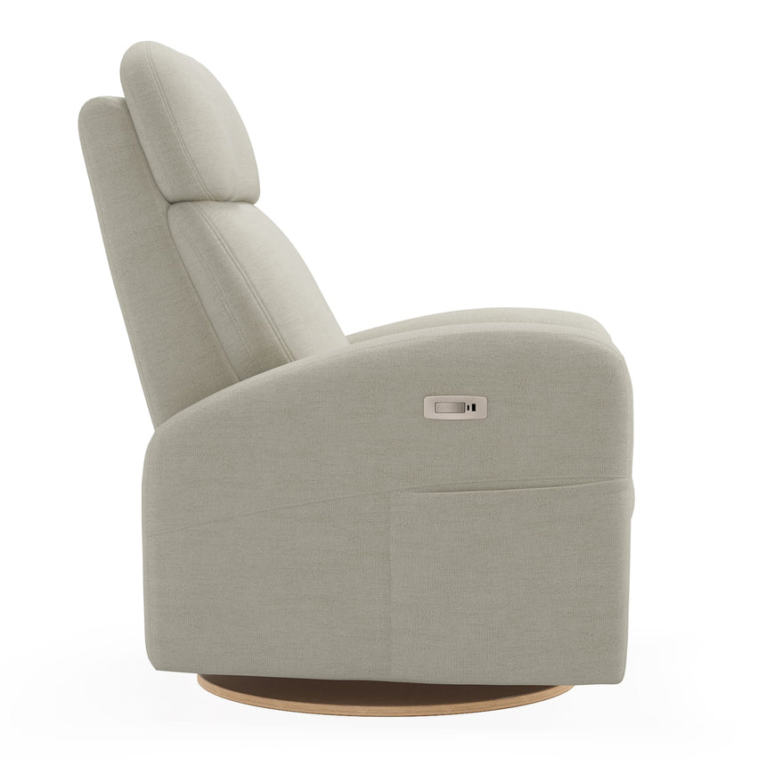Fauteuil Berçant Inclinable Pivotant Hailey Como Sand avec Mécanisme Électrique-Jaymar BB-JAM-527-COMO-20-CLÉMENT