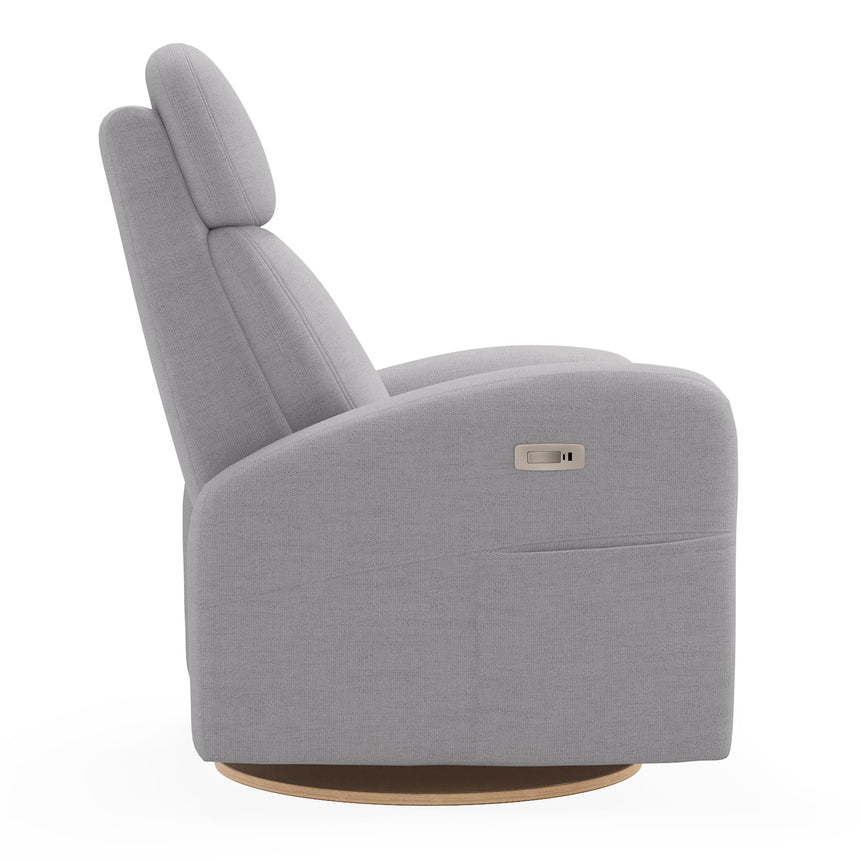 Fauteuil Berçant Inclinable Pivotant Hailey Como Dove Grey avec Mécanisme Électrique-Jaymar BB-JAM-527-COMO-61-CLÉMENT