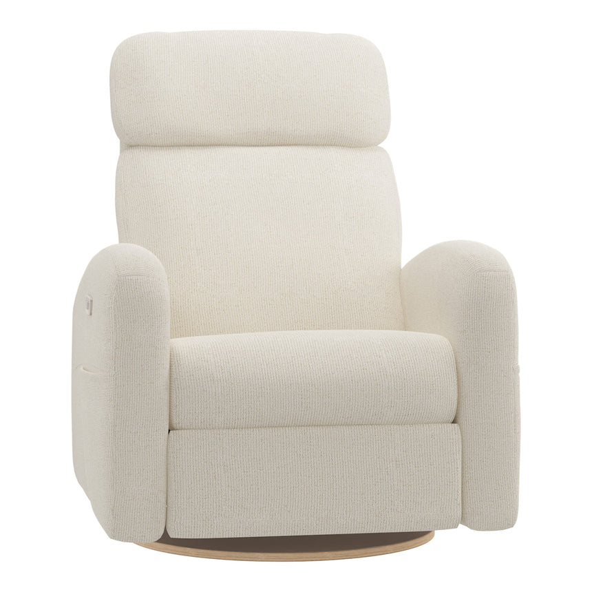 Grand Fauteuil Berçant Inclinable Pivotant Hailey avec Mécanisme Électrique - Henequen (Tissu anti-tache)-Jaymar BB-JAM-527295HENE01-CLÉMENT