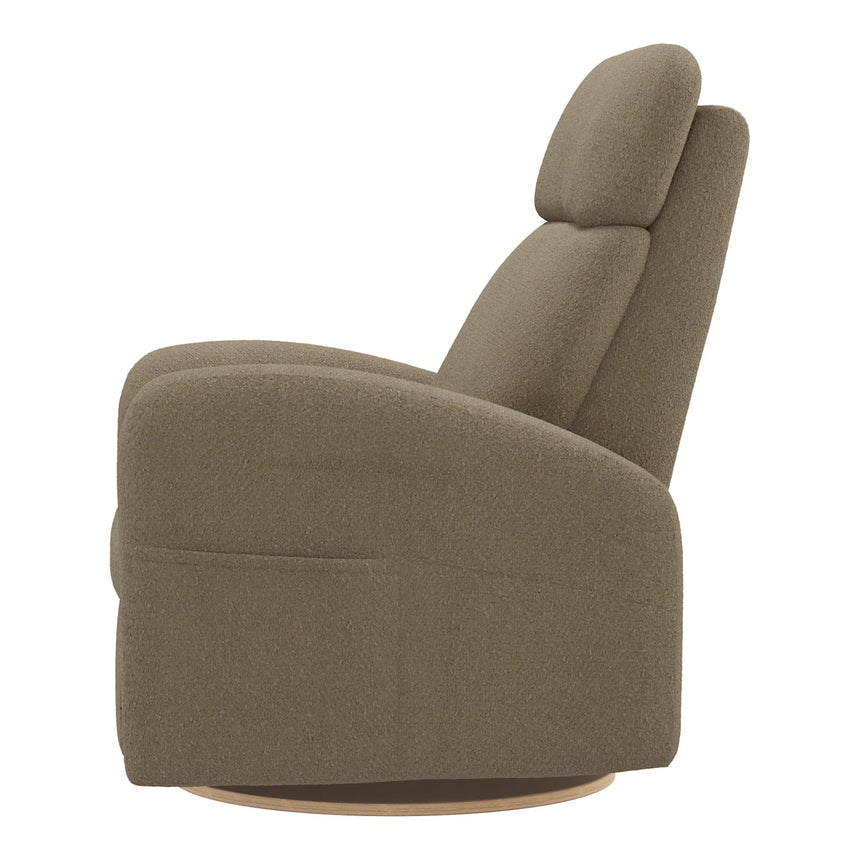 Grand Fauteuil Berçant Inclinable Pivotant Hailey avec Mécanisme Électrique - Tissu Anti-tache Tessa Mocha-Jaymar BB-JAM-527295MOC606-CLÉMENT