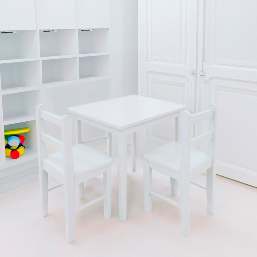 Table et Chaises en Bois - Blanc-JB Poitras-JBP-312-blanc-CLÉMENT