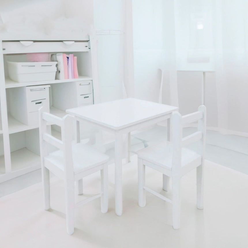 Table et Chaises en Bois - Blanc-JB Poitras-JBP-312-blanc-CLÉMENT