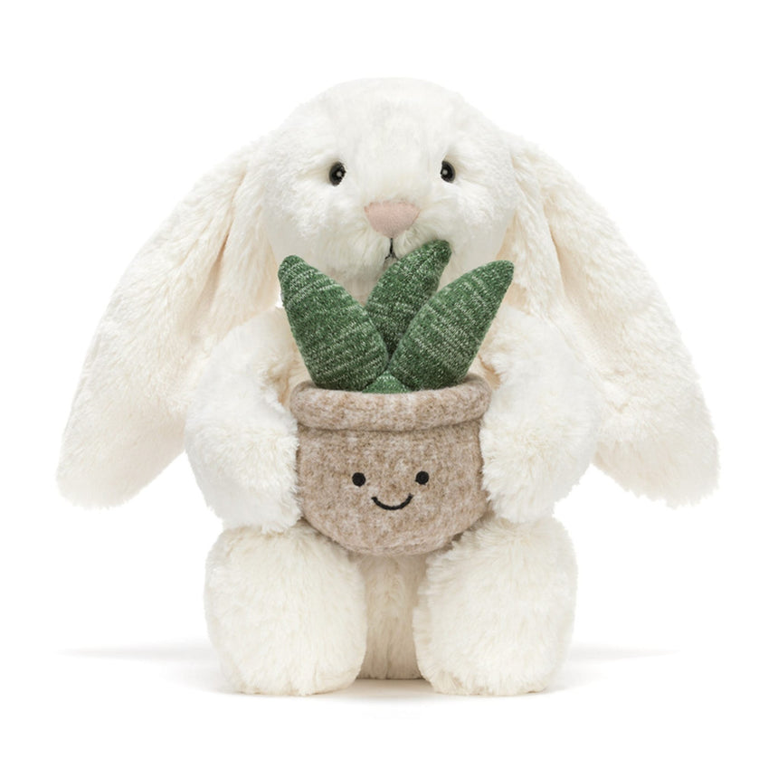 Lapin Crème Avec Plante-Jellycat-JLC-BB3PLA-CLÉMENT